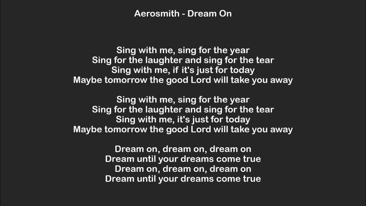 Why is the aerosmith dream on interpretation confusing? We simplify the lyrics for you!