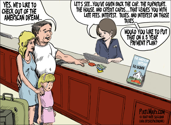 American Dream cartoon (what does it mean?)